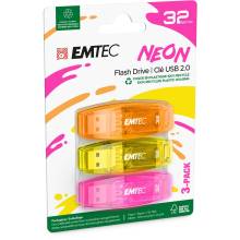 Emtec 32GB C410 Neon USB2.0 Colorful (3db) ECMMD32GC410P3NEO
