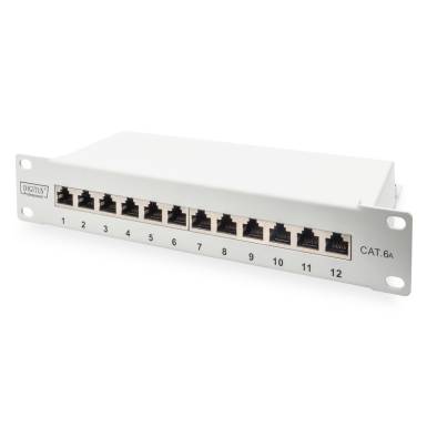 Digitus 12-port Patch Panel 1U Grey DN-91612S-EA-G Digitus 12-port Patch Panel 1U Grey DN-91612S-EA-G