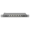 Digitus 8-port Patch Panel 0,5U Black DN-91608S-SL-EA