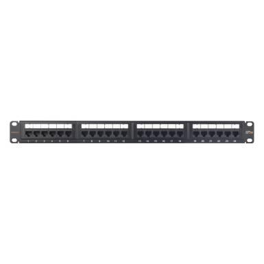 NIKOMAX 24-port Patch Panel 1U Black NMC-RP24UD2-ES-1U-BK NIKOMAX 24-port Patch Panel 1U Black NMC-RP24UD2-ES-1U-BK