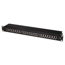Logilink Cat.6A Patch Panel 24 ports shielded 19 inch rack mount Black NP0061