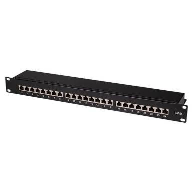 Logilink Cat.6A Patch Panel 24 ports shielded 19 inch rack mount Black NP0061 Logilink Cat.6A Patch Panel 24 ports shielded 19 inch rack mount Black NP0061
