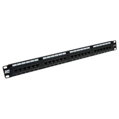 ACT 24-port Patch Panel 1U Black PP1001 ACT 24-port Patch Panel 1U Black PP1001
