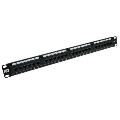 ACT 24-port Patch Panel 1U Black PP1010 ACT 24-port Patch Panel 1U Black PP1010