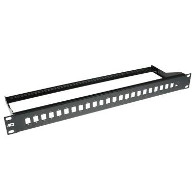ACT 24-port Patch Panel 1U Black FA2047 ACT 24-port Patch Panel 1U Black FA2047