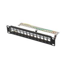 Lanberg 12-port Patch Panel 1U Black PPKS-9212-B