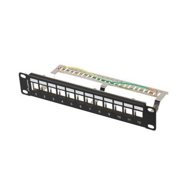 Lanberg 12-port Patch Panel 1U Black PPKS-9212-B Lanberg 12-port Patch Panel 1U Black PPKS-9212-B