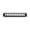 Lanberg 12-port Patch Panel 1U Black PPKS-9212-B