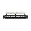 Lanberg 12-port Patch Panel 1U Black PPKS-9212-B