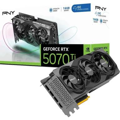 PNY RTX 5070 Ti 16GD7 Overclocked Triple Fan VCG5070T16TFXPB1-O