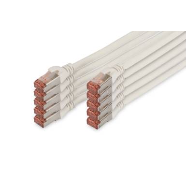 Digitus CAT6 S-FTP Patch Cable 0,25m White (10db) DK-1644-0025-WH-10 Digitus CAT6 S-FTP Patch Cable 0,25m White (10db) DK-1644-0025-WH-10