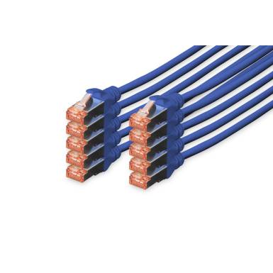 Digitus CAT6 S-FTP Patch Cable 3m Blue (10db) DK-1644-030-B-10 Digitus CAT6 S-FTP Patch Cable 3m Blue (10db) DK-1644-030-B-10