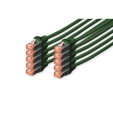 Digitus CAT6 S-FTP Patch Cable 3m Green (10db) DK-1644-030-G-10 Digitus CAT6 S-FTP Patch Cable 3m Green (10db) DK-1644-030-G-10