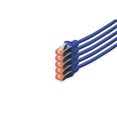 Digitus CAT6 S-FTP Patch Cable 10m Blue (5db) DK-1644-100-B-5 Digitus CAT6 S-FTP Patch Cable 10m Blue (5db) DK-1644-100-B-5