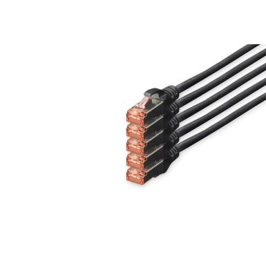 Digitus CAT6 S-FTP Patch Cable 10m Black (5db) DK-1644-100-BL-5 Digitus CAT6 S-FTP Patch Cable 10m Black (5db) DK-1644-100-BL-5