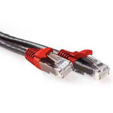 ACT CAT6A U-UTP Patch Cable 1,5m Black/Red IB6251 ACT CAT6A U-UTP Patch Cable 1,5m Black/Red IB6251