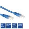 ACT CAT6 U-UTP Patch Cable 0,5m Blue IB8600