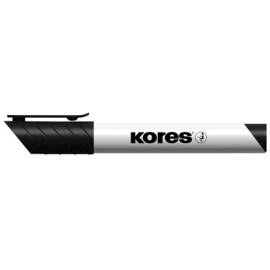 KORES Tábla- és flipchart marker, 3-5 mm, kúpos, KORES "Marka", fekete