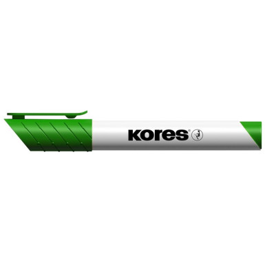 KORES Tábla- és flipchart marker, 3-5 mm, kúpos, KORES "Marka", zöld