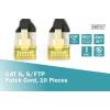 Digitus CAT6A S-FTP Patch Cable 0,5m Black (10db) DK-1644-A-005-BL-10