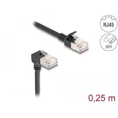DeLock CAT6A S-FTP Patch cable 0,25m Black 80303 DeLock CAT6A S-FTP Patch cable 0,25m Black 80303