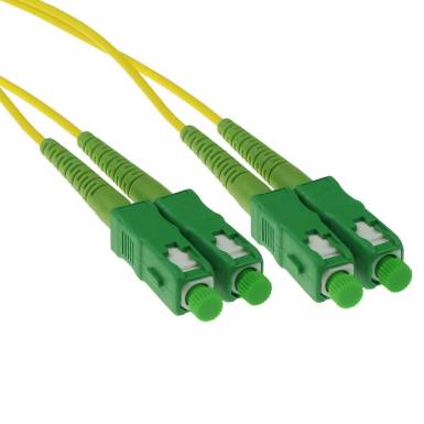 ACT LSZH Singlemode 9/125 OS2 fiber patch cable duplex with SC/APC connectors 1m Yellow RL1601 ACT LSZH Singlemode 9/125 OS2 fiber patch cable duplex with SC/APC connectors 1m Yellow RL1601