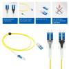 ACT Singlemode 9/125 OS2 Polarity Twist uniboot duplex fiber cable with CS - LC connectors 1m Yellow RL1101