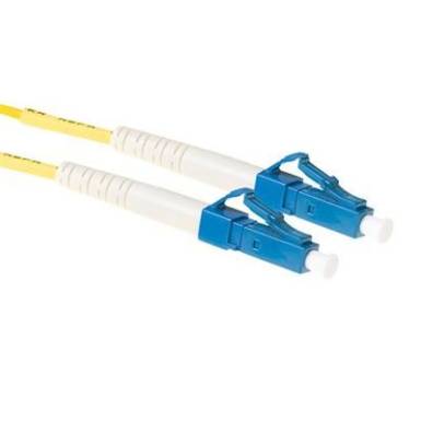 ACT LSZH Singlemode 9/125 OS2 fiber cable simplex with LC connectors 1,5m Yellow RL9999