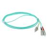 ACT LSZH Multimode 50/125 OM3 fiber cable duplex with LC and SC connectors 10m Blue RL8610