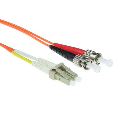 ACT LSZH Multimode 62.5/125 OM1 fiber cable duplex with LC and ST connectors 10m Orange RL7010 ACT LSZH Multimode 62.5/125 OM1 fiber cable duplex with LC and ST connectors 10m Orange RL7010
