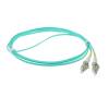 ACT LSZH Multimode 50/125 OM3 fiber cable duplex with LC connectors 15m Blue RL9615