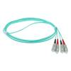 ACT LSZH Multimode 50/125 OM3 fiber cable duplex with SC connectors 2m Blue RL3602