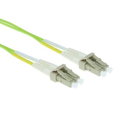 ACT LSZH Multimode 50/125 OM5 fiber cable duplex with LC connectors 2m Green RL5802