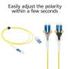 ACT Singlemode 9/125 OS2 Polarity Twist uniboot duplex fiber cable with CS - LC connectors 7m Yellow RL1107