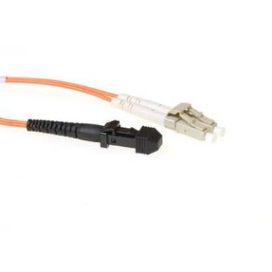 ACT LSZH Multimode 62.5/125 OM1 fiber cable duplex with MTRJ and LC connectors 3m Orange RL9103