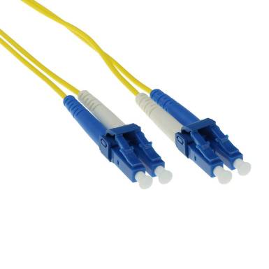 ACT LSZH Singlemode 9/125 OS2 fiber cable duplex with LC connectors 3m Yellow RL9903