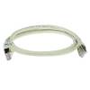 ACT CAT6A S-FTP Patch Cable 0,5m Ivory FB7400