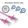 ACT CAT6A U-FTP Patch Cable 0,5m Pink DC7400