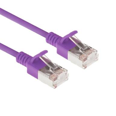 ACT CAT6A U-FTP Patch Cable 0,5m Purple DC7300