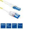 ACT Singlemode 9/125 OS2 Polarity Twist uniboot duplex fiber patch cable with CS - LC connectors 3m Yellow RL1103
