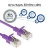 ACT CAT6A U-FTP Patch Cable 2m Purple DC7302