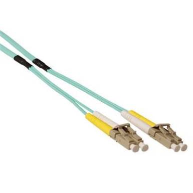 ACT Multimode 50/125 OM3 duplex ruggedized fiber cable with LC connectors 50m Blue RL5105