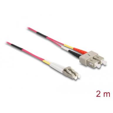 DeLock Cable Optical Fibre LC > SC Multi-mode OM4 2m 84681 DeLock Cable Optical Fibre LC > SC Multi-mode OM4 2m 84681