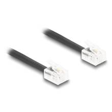 DeLock Telephone Cable / Coiled Cable RJ11 plug to RJ11 plug 2m Black 90202 DeLock Telephone Cable / Coiled Cable RJ11 plug to RJ11 plug 2m Black 90202
