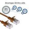 ACT CAT6A U-UTP Patch Cable 0,15m Brown DC7230