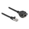 DeLock CAT6A S-FTP Patch Cable 1m Black 87001