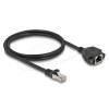 DeLock CAT6A S-FTP Patch Cable 1m Black 87001