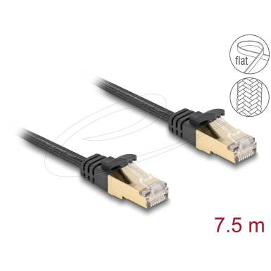 DeLock CAT6A U-FTP Patch Cable 7,5m Black 80329 DeLock CAT6A U-FTP Patch Cable 7,5m Black 80329