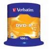 Verbatim DVD-R 4,7Gb 16x Hengeres 100db/csomag (100-as címke) 43549