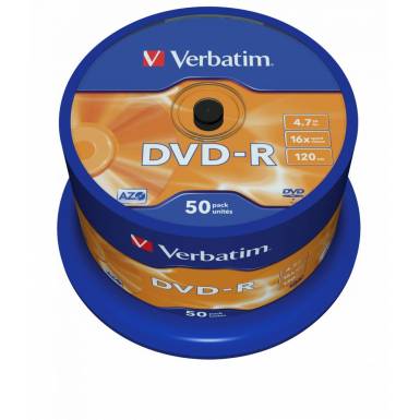 Verbatim DVD-R 4,7Gb 16x Hengeres 50db/csomag (50-es c&iacute;mke) 43548